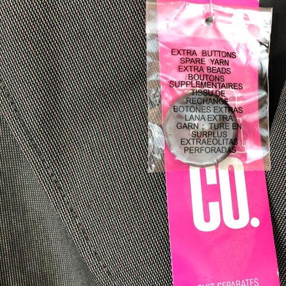 9&Co. Blazer Gray Pinstripe Suit Jacket Size 2 Work Office Classic - Picture 7 of 12